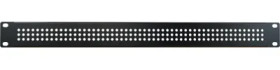 Blind plate, perforated, steel, (W x H x D) 483 x 44 x 13 mm, 1 U, black, PPFS19001BK2