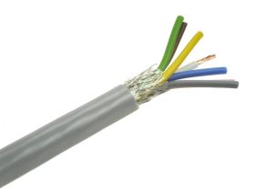 Przewód; do transmisji danych; Technotronik; LIYCY; 7x0,50mm2; linka; Cu; szary; PVC; okrągły; ekranowany; 300V; zwój 200m; Tech