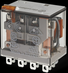 Relay, 4 Form C (NO/NC), 6 V (AC), 12 Ω, 12 A, 400 V (AC), monostable, 56.34.8.006.0040