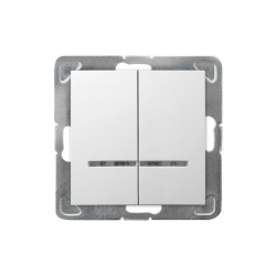 Łącznik podwójny podświetlany biały ŁP-2YS/m/00 Impresja Ospel