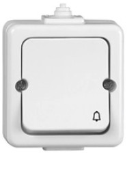 JANTAR Przycisk zwierny /dzwonek/ n/t IP44 biały /przykręcany klawisz/ WNT-7J