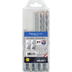 Alpen 0080705680100 Twist Drill Bit Set 5-10mm SDS-Plus Steel