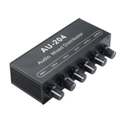 AU-204 - 2-kanałowy mikser audio stereo z czterema wyjściami