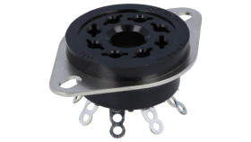 Pl08 Podstawka Pin: 8 Lutowany Podł.Elektr: Gniazdo Okrągłe