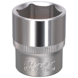 Sealey S3819 Walldrive Socket 19mm 3/8&quot;sq Drive