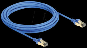 80336 Patch cable, Cat.8.1, F/FTP, Slim, 5 m, blue