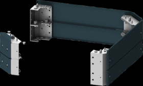 Base corners, with cover, sheet steel, (W x H x D) 600 x 200 x 600 mm, blue green, for corner field, 8PQ1026-6BA01