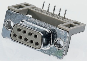 Złącze D-Sub 15-pinowe Żeński Kąt Proste Przewlekany raster 2.84mm Złoto