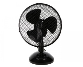 Wentylator biurkowy średnica 23 cm czarny 21W 2 prędkości przewód 1,5 m VO0021