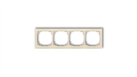 Deco Ramka Uniwersalna Poczwórna Z Tworzywa Deco Soft Beżowy 1Drso-4