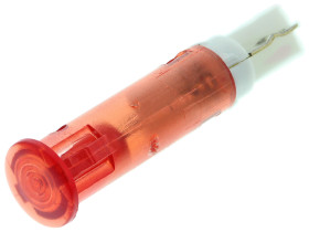Lampka kontrolna do montażu panelowego 24 → 28V, czerwona 5mm LED Końcówka lutownicza Signal Construct