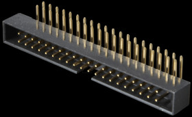 2x20-pin box power strip, angled, RM 2.00