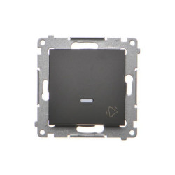 Simon 54 Przycisk dzwonek” z podświetleniem LED (moduł) 16AX 250V zaciski śrubowe czarny mat DD1AL.01/49