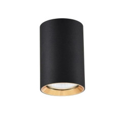 Tuba natynkowa Manacor 9 cm czarno - złota 1xGU10 Light Prestige