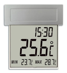 Termometr solarny cyfrowy -25-70C z podświetleniem 1xAAA srebrny 30.1035