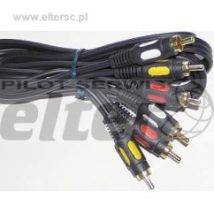 Kabel cinch/RCA wt/wt x3 3,0m łezka