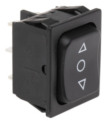 Przełącznik kołyskowy (Wł.)-wył.-(wł.) Nie 6 A DPDT Czarny IP40 Marquardt