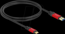 80617 USB 3.1 cable, A plug to C plug, 1 m