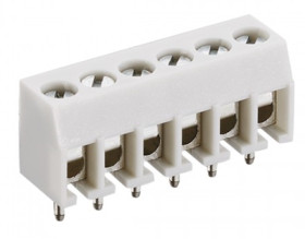 PCB terminal, 6 pole, pitch 3.5 mm, AWG 30-16, 6 A, screw connection, light gray, KRMC 06