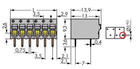 WAGO 2081-1223 Zacisk sprężynowy 1 mm² 230 szt.