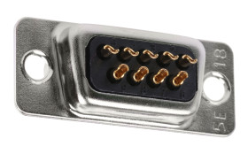 Złącze D-Sub 9-pinowe Proste Montaż na kablu