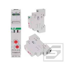 Przekaźnik czasowy PCR-513 230V F&F 0.1-24dni;10A;SPDT;IP20;