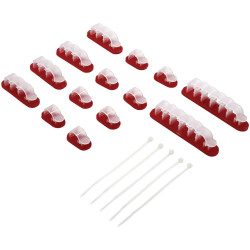 TruComponents 41185 Cable mount Self-adhesive Clear 19pcs