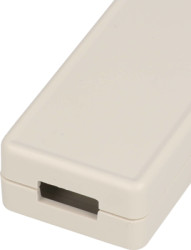 ABS miniature enclosure, (L x W x H) 65 x 30 x 15 mm, light gray (RAL 7035), IP54, 1551USB3GY