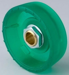 Rotary knob, 6.35 mm, PC, green, Ø 33 mm, H 14 mm, B8333635