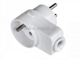 Rozgałęźnik 1GN ( 1o + 0 ) wtyczka; przewód