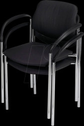 STYL ARM CHROM SP-A 2ER NOWY STYL visitor chairs, leather, 2 units, black