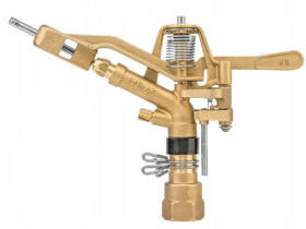 Mosiężny zraszacz pulsacyjny obrotowy regulowany 360° GW 1" 50m GKV656332SGW