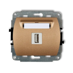 TREND Gniazdo pojedyncze USB-AA 3.0 złoty metalik 8GUSB-5