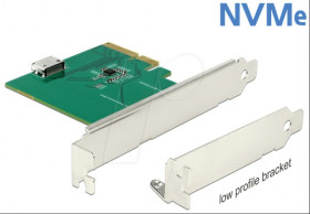 90307 PCI Express x4 Card &gt; internal OCuLink SFF-8612 - Low Profile