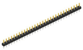 Pin header, 30 pole, pitch 2.54 mm, straight, black, SLLP108230S