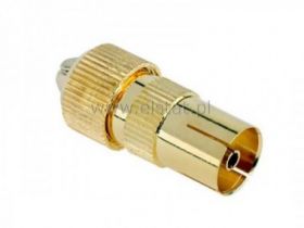 Gniazdo antenowe TV złote ( gold)