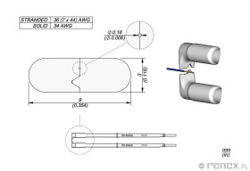 Grot JBC W14034G 0.16mm, do termicznego usuwania izolacji przewodów