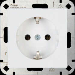 949332006 HK07 - earthed contact outlet, Arctic white matt