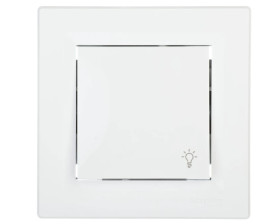 Przycisk Asfora światło biały z ramką EPH0900121
