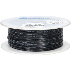 Alpha Wire 3251 BK001 22 AWG PVC Black Hook Up Wire 1KFT UL1061