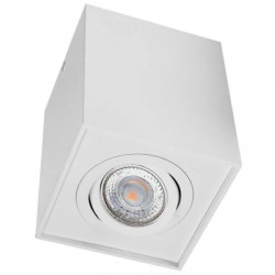 Oprawa sufitowa natynkowa INDI Gu10 230V sand white / biała piaskowana 97x97x124