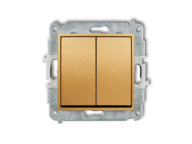 DECO Wyłącznik żaluzjowy zwierny przycisk złoty 29DWP-8 KARLIK