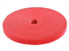 Taśma rzepowa 20mm 25m czerwona Back To Back