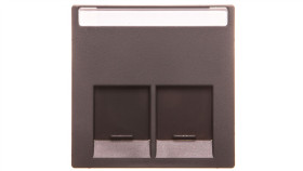 Merten System M Płytka Centralna Podwójna Gniazda Komputerowego Rj45 Antracyt...