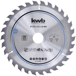 kwb 587857 Metal Saw Blade 210x30mm Carbide-tipped Clean Cuts