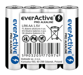 OUTLET 4 x baterie alkaliczne everActive Pro LR6 / AA (taca)