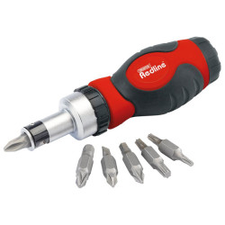 Draper Redline 68924 Ratcheting Screwdriver and Bit Set (6 Piece)