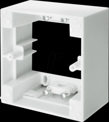 20003 Surface-mounted frame, 1-fold, angular, white