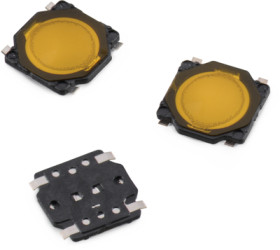 Short-stroke pushbutton, Form A (N/O), 50 mA/12 VDC, unlit , 160 g, SMD, 430173003816