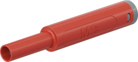 4 mm jack, crimp connection, 1.0 mm², CAT II/CAT III, red, 66.2052-22